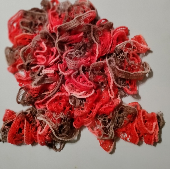 Accessories - Handmade Scarf. EUC Knitted Color salmon and dark tans. Soft soft soft!